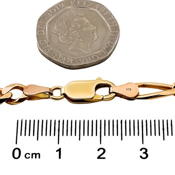 9ct gold 10.3g 8 inch figaro Bracelet